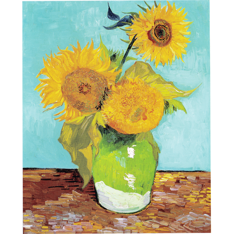 image of VanGogh painting of sunflowers