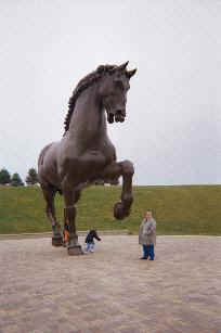 image of a sculpture in Grand Rapids, Michigan, select to view Wikipedia article on culture of Grand Rapids, Michigan